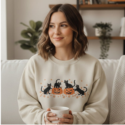Halloween Embroidered Sweatshirt