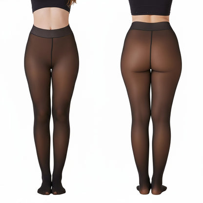 Warm Sheer Tights with Skin-Tone Effect – Winter Thermal Pantyhose
