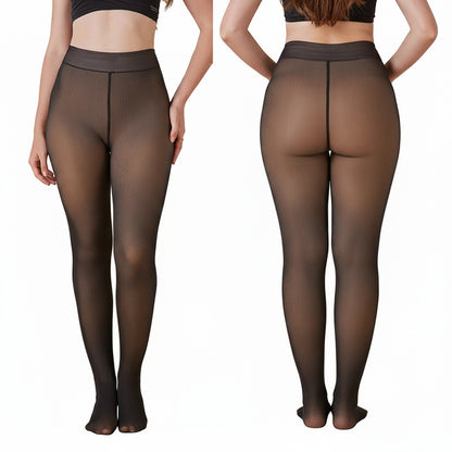 Warm Sheer Tights with Skin-Tone Effect – Winter Thermal Pantyhose