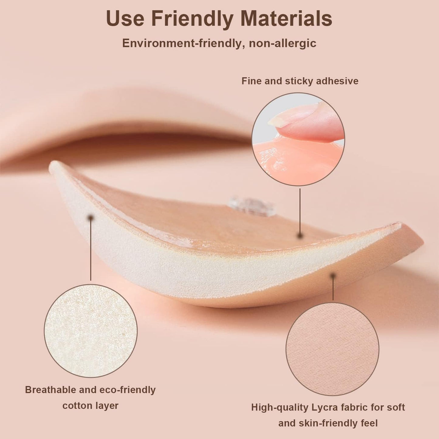 strapless sticky bra invisible sticky boobs silicone adhesive bra backless pushup lift bra beige