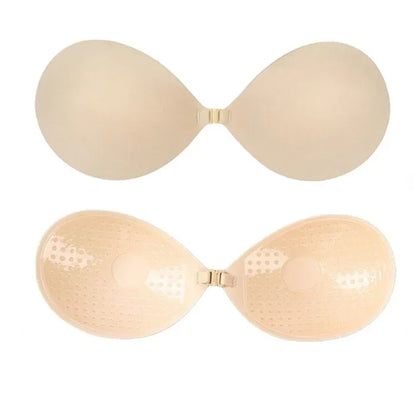 Invisible Strapless Bras – Push Up Adhesive Backless Silicone Bra