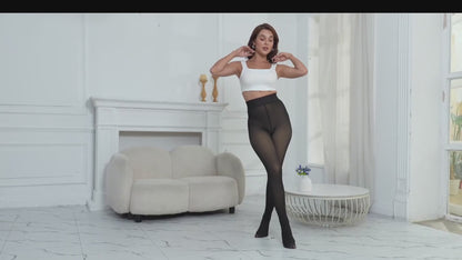 Warm Sheer Tights with Skin-Tone Effect – Winter Thermal Pantyhose
